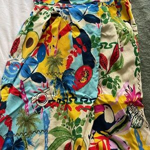 Colorful Tropical Print Skirt